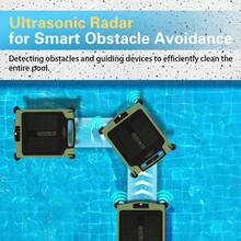 (2024 New) Cordless Robotic Pool Cleaner, Solar Powered Pool Skimmer For Pool Surface With Dual Charging Options, Pool Robot Vacuum With Automatic Obstacle Avoidance, Green - 綠色 - 查看 5