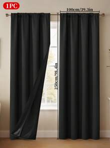 1 件带扣遮光多功能窗帘杆袋，遮阳遮光窗帘适用于卧室、客厅、阳台、凸窗和其他装饰房间隔断