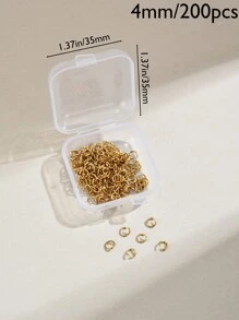 25~200 chiếc Vòng nhảy hở bằng thép không gỉ chất lượng cao - Vàng-Bạc, Bền, Không gây dị ứng, 5 kích cỡ (4mm, 5mm, 6mm, 8mm, 10mm) Dùng để làm đồ trang sức và sửa chữa đồ trang sức DIY khác nhau - Nhẫn nhảy tự làm bằng thép không gỉ - Xem 21