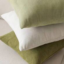 1pc Chenille Solid Color Simple Decorative Throw Pillow Cover Home Decor Sofa Cushion - Multicolor - View 4