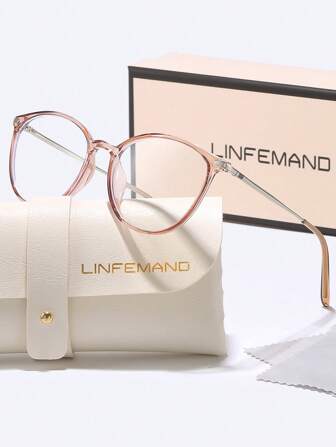 LINFEMAND LINFEMAN Minimalist Stylish Transparent Lens Glasses For Women, Everyday Decoration, Game, Reading, Gift Glasses Accessories For Women