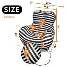 Embrace Sofa, Black And White, Cloth, Waist Support Home Theater Sofa, Bedroom Living Room Recliner Sofa