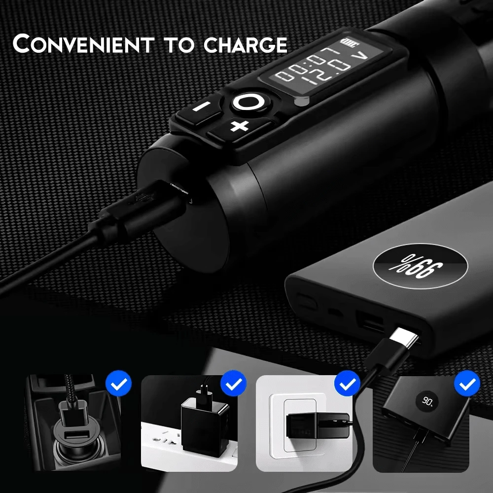 TRex Portable Wireless Tattoo Pen Machine Lithium Battery Power