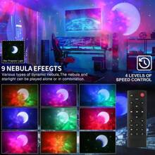 Luminária Projetor de Galáxia de Astronauta, Luminária de Teto de Astronauta Nebulosa Estrelada com Temporizador e Controle Remoto
