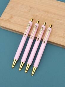 Bolígrafo europeo y americano estilo simple negocio rosado & dorado para oficina suministros - Rosa - Ver 5