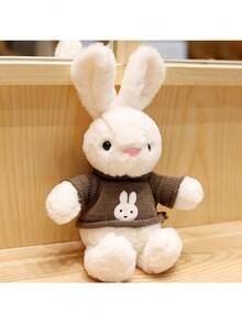 Juguetes de peluche lindos de conejitos, muñecos de peluche de conejitos de Pascua con suéteres, juguetes de peluche de conejitos - Multicolor - Ver 15