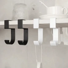 1 pezzo Gancio mobilabile in lega di alluminio, senza bisogno di chiodi per l'installazione, gancio portatile per zaino adatto per scrivanie, borse da donna, zaini, portabicchieri, vestiti, utensili da cucina, cuffie, ideale per scuola, casa e ufficio, regalo per Ringraziamento, Natale, Capodanno, forniture scolastiche, rientro a scuola