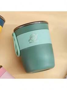 Lonchera Vaso Taza Térmica Fiambrera Acero Inoxidable 450ml Contenedor de Aislamiento - Verde - Ver 1