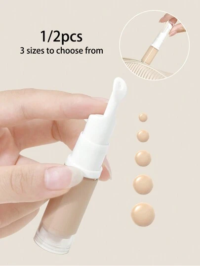 1/2个透明真空泵瓶，带按压泵，可重复使用的真空乳液瓶，适用于化妆品，迷你便携旅行瓶，适用于乳液、面霜、精华液、粉底液、精油、洗发水等。