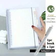 20/26 Holes A5/B5 Pp Loose Leaf Notebook, 1pc Back To School