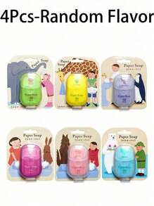 迷你旅行單用肥皂片，便攜式戶外旅行洗手肥皂片，便攜式洗手片，肥皂紙，學生，旅行必備迷你熊肥皂片一次性隨身攜帶盒裝，旅行免洗潔膚肥皂紙，學生，旅行便捷一次性肥皂片，多功能清潔洗手肥皂紙，肥皂片