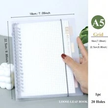 20/26 Holes A5/B5 Pp Loose Leaf Notebook, 1pc Back To School