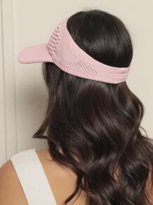 Women Modal Visor Hat Solid Casual Outdoor Visor Hat Summer 2023 Beach Hiking Cycling - 粉色 - 查看 5
