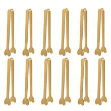 4/6PCS Luxurious Golden Mini Tongs, Heart-Shaped Sugar Cube Tongs, Stainless Steel Small Serving Tongs, Ice Tongs, Cute Tea Party Serving Tongs, Nice Gift, Suitable For Coffee Shops/Weddings/Bridal Showers/Housewarming Parties/Birthday Parties, Summer, Summer Sets, For Outdoor, Camping
