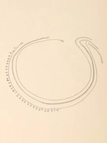 3pcs/Set Bohemian Style Metal Star Pendant Rhinestone Decor Sexy Waist Chain Set - Star - View 7