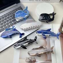 复古鲸鱼亚克力发夹，独特的海洋动物发饰，发爪，爪夹，发夹，发夹 - 多色 - 查看 9