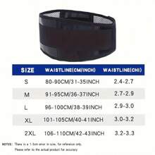 1pc Adjustable Heated Waist Support Belt, Lumbar Back Brace, Fitness Running Warm Waist Trimmer, Double Strap Fixation Halloween Waist Trainer Exercise Waist Belt Suitable For Workout Home Sports And Walk - Black - View 6