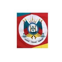 Bandeira Oficial Mastro Rio Grande do Sul 90 x 150 cm Dupla Face com Ilhos - Amarelo - Visão 2