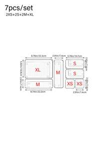 7pcs/11pcs/18pcs Set, Transparent Storage Organizer Box, 4 Different Size Trays, Multi-Purpose, For Storing Cosmetics, Small Tools, Tableware, Ideal For Vanity Table, Kitchen, Office Drawers Back To School - Clear - View 16