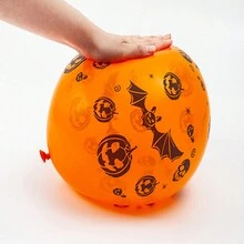 20 Stücke zufällige Halloween Luftballons mit Kürbis-, Fledermaus- und Geisterdrucken, Partydekorationen