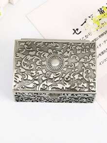 1pc Vintage Princess Rose Jewelry Box Metal Trinket Storage Gift Box For Wedding Favor - Vintage Jewelry Box - View 5