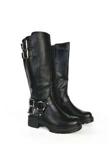 Women Mid-Calf Boots - Black - View 5