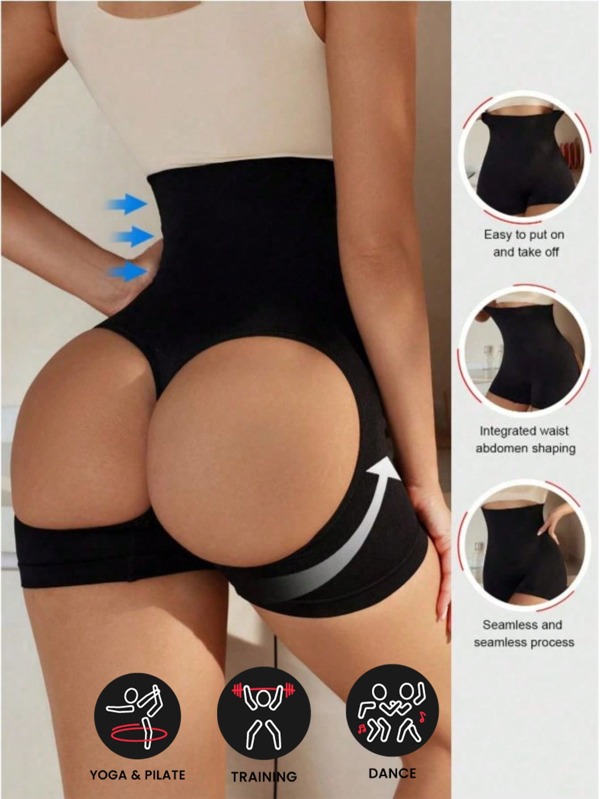 1 pièce Nouveau pantalon moulant pour femme pour le sport et l'extérieur. Pantalon moulant et sculptant à taille haute, révélant les fesses, taille étroite, convenant aux grandes tailles. Permet le maintien du ventre et de la taille. Idéal pour le post-partum, le raffermissement du ventre et le soutien des fesses. Accessoire de fitness pour la taille