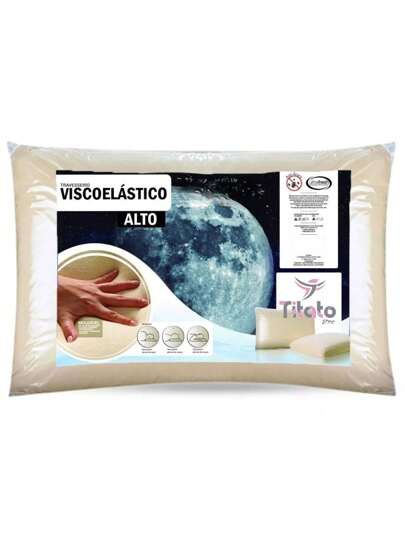 Travesseiro Viscoelástico Automoldável Perfil Alto 14 cm