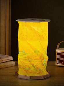 Retro Rotating Led Lamp Foldable Portable Night Light Rechargeable - 白色 - 查看 8