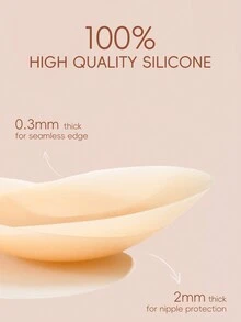 1 Cặp Miếng Dán Núm Vú Vô Hình Bằng Silicon Có Thể Tái Sử Dụng – Miếng Dán Siêu Mỏng, Tự Dính Cho Váy Cổ Thấp, Kèm Hộp Quà Tặng Thanh Lịch - Lạc đà - Xem 4