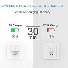 1 条双头 C 型快速充电数据线、20W USB C 充电线、6.6 英尺 USB-C 快速充电线、兼容 iPhone 15/Pro/Pro Max/Plus、Android、兼容 iPad Pro 12.9/11、iPad Air 4/5、iPad Mini 6 - 白色1pcs - 查看 5