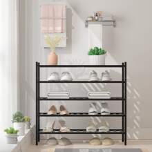 Multi-Tiers Natural Bamboo Shoe Rack,Home Storage & Organization, Strong Sturdy Shoe Boot Organizers Storage Shelf, Fit For Dorm, Entryway, Hallway, Bedroom, Living Room