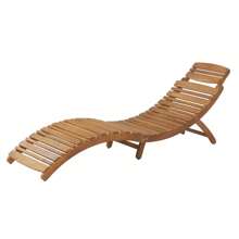 TUMBONA PLEGABLE DE MADERA LAHAINA - Marrón - Ver 2