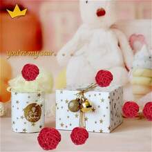 12 件 1.2 英寸红色柳条球桌面装饰，适用于婚礼、派对、圣诞节装饰、万圣节、万圣节装饰 - 紅色 - 查看 4