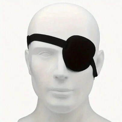 1pc One-Eyed Pirate Blindfold Mask, Full Coverage, Multi-Color Eye Patch Halloween