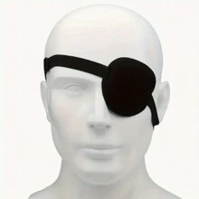 1 件装独眼海盗眼罩面具，全面覆盖，多色眼罩万圣节