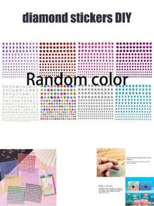 4 Size 8 Sheets Bling Jewels Stickers For Kids DIY Craft Card Decorations Self Adhesive Rhinestone Gem Stickers For Face Nail Body Makeup Festival - Multicolor - View 10