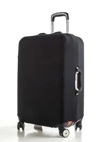 1 Piece, Custom Trolley Case Cover, Unique, Lightweight, Travel, Luggage Dustproof, Elastic, Print, Picture, Thickened, One Piece Custom, Large Capacity, Lightweight, Cute, Fashionable, Personalized, Travel, Travel Essentials, Travel Essentials, Solid Color, Large, Medium, Small, Business Trip - Black - View 9