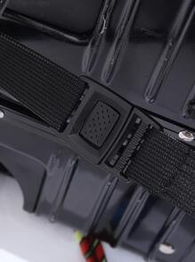 1 Piece, Custom Trolley Case Cover, Unique, Lightweight, Travel, Luggage Dustproof, Elastic, Print, Picture, Thickened, One Piece Custom, Large Capacity, Lightweight, Cute, Fashionable, Personalized, Travel, Travel Essentials, Travel Essentials, Solid Color, Large, Medium, Small, Business Trip - Black - View 8