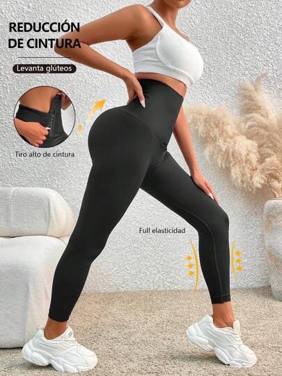 OKAY MODA XIA SHOP Leggings de yoga inconsútil de alta elasticidad con faja especial controlador cintura ancha mallas deportivas