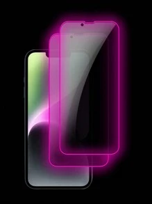 2pcs Purple Air Cushion Tempered Glass Screen Protector, Glow In The Dark, Anti-Peeping, Anti-Sweat, Shatterproof, Anti-Theft, Compatible With IPhone11/12/13/14/15/16/16Plus/16Pro/16Promax/16e/17/17 Air/17 Pro/17 Pro Max - Purple - View 22