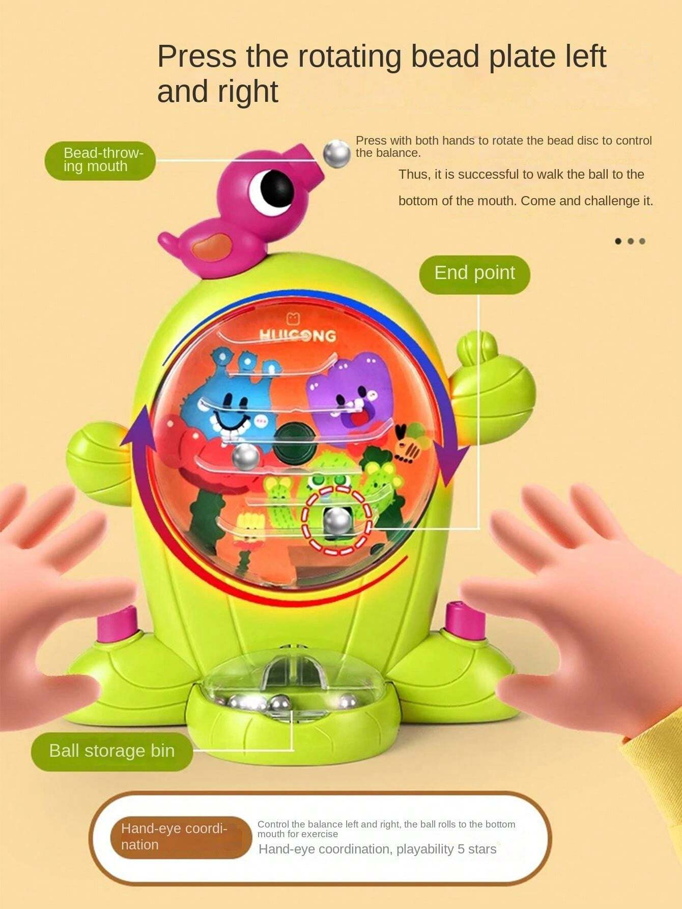 Balle de jeu interactive pour chat 2 modes 4,3cm