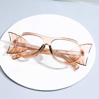 1 Pair Transparent Natural Dot Candy Simple Windproof Eye Protection Cycling Eyeglasses, Unisex All Season