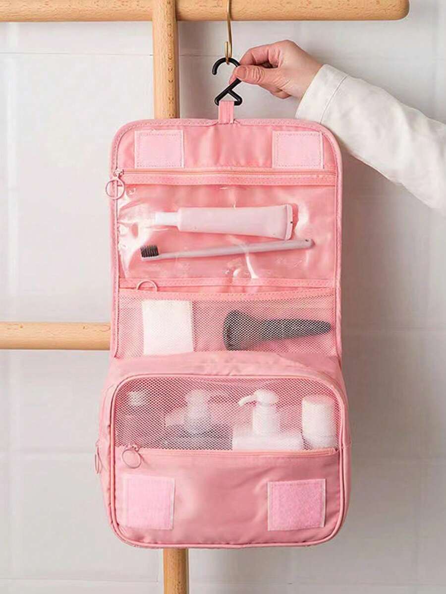 Geantă cosmetică portabilă suspendată, organizator de machiaj, depozitare instrumente de înfrumusețare, geantă de toaletă ușoară de călătorie, geantă de machiaj de mare capacitate, geantă de spălat pufoasă suspendată, organizator de machiaj ușor, husă de depozitare cosmetică, geantă de toaletă unisex, organizator de machiaj pliabil, geantă de depozitare separată pentru umed și uscat, organizator cu cârlig, geantă de depozitare pliabilă suspendată pentru articole de toaletă - Multicolor - Vizualizare 1