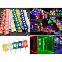 20 Modules Of 9 Round Plasma Cob Leds High Intensity 2.4w, LED Module D C 12V COB Module Injection Molding LED Module Advertising Module - Bianco - Visualizzare 9