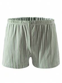3pcs/Set Men's Striped Boxer Briefs, Loose And Comfortable, Casual And Comfortable, Soft And Comfortable For Home Wear. - Multicolor - View 2