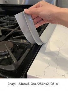 1pc Silicone High-Temperature Resistant Kitchen Gap Strip, Oil And Dirt Resistant Gas Stove Gap Soft Sealing Strip