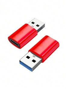 1 pieza Convertidor de USB a Tipo-C, adecuado para convertir interfaces Tipo-C a interfaces USB en dispositivos móviles y de computadora - Negro - Ver 17