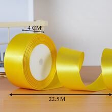 12/6/3 Rollos Satinado Decoracion Colores Listón 4cm 135 Metros, lazos decorativos florales, manualidades DIY, decoración navideña para bodas, tarjetas DIY, envoltura de regalos ,cinta de regalo es adecuado para muchas ocasiones, que se puede aplicar para envolver regalos en la fiesta de boda, fiesta de cumpleaños, graduación, aniversario, Pascua, Acción de Gracias, Halloween, Navidad, Día de la Madre, Día del Padre, Año Nuevo, Bridal Shower, compromiso, etc - Amarillo - Ver 2