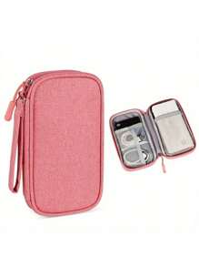 Compact Travel Electronic Organizer - Case For Cable, Charger, & Accessory Storage For Fall Home Decor For Travel Storage Bag,Makeup Bag,Cosmetic Bag,Vacation Organizer,Large Capacity Makeup Organizer Makeup Case, For Lipstick, Brush, Skincare, Mobile Phone, Coin, Small Items, For Home,Gift,Vacation And Festival Halloween Christmas Multifunctional Use